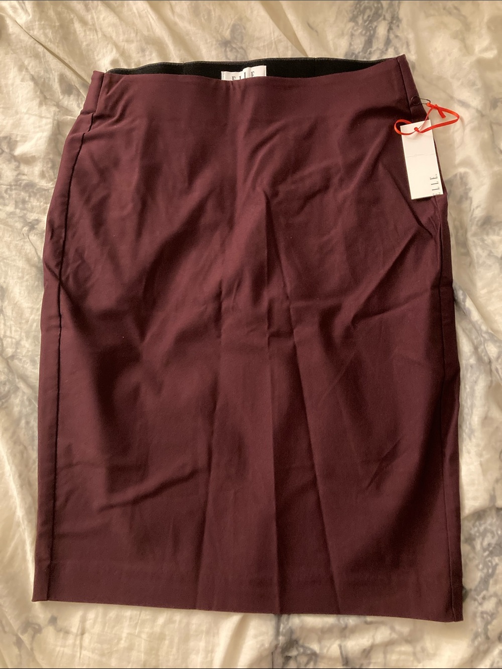 Elle Women's Deep Wine Pencil Skirt